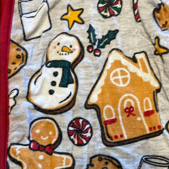Festive Gingerbread Kids Pajamas - Red and Multicolor - Picture 3 of 5